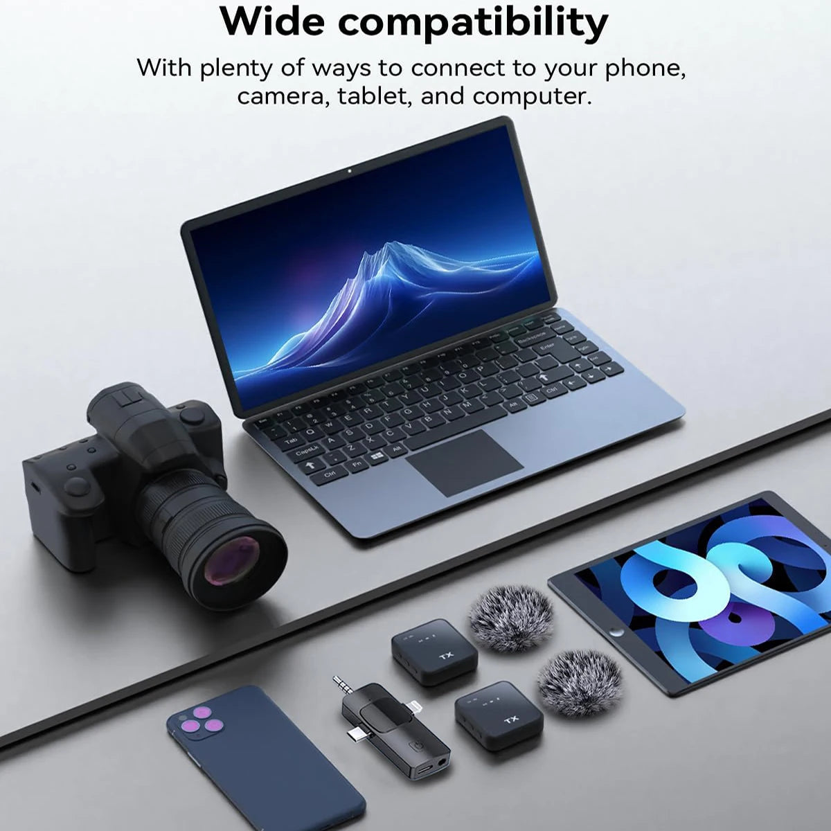 ClearCast™ – 3-in-1 Lavalier Microphone with Wireless & Noise Filter