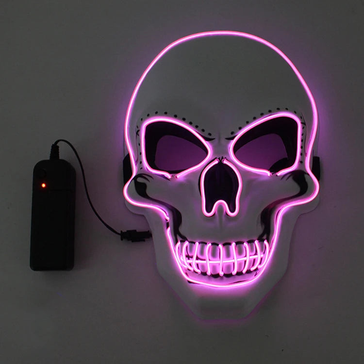 GlowCrypt™ – Luminous LED Skull Mask for Spooky Eleganc