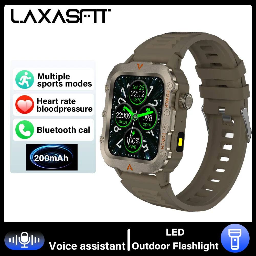 LAXASFIT 2024 Smartwatch with Bluetooth Call & Health Monitoring