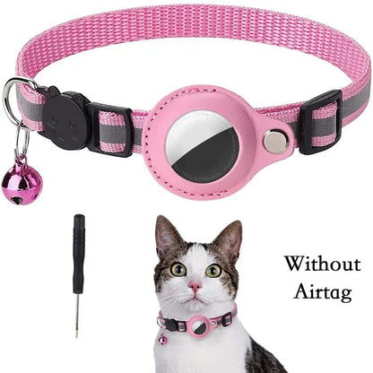 MeowGuard™ – Anti-Lost Reflective AirTag Collar for Cats