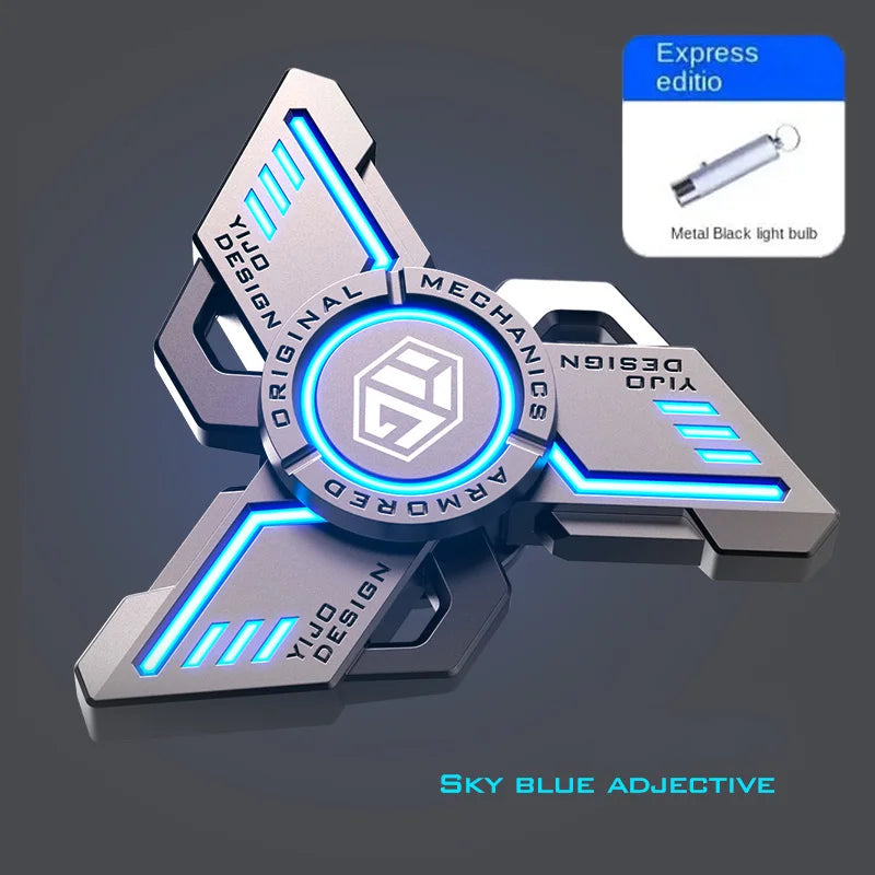 GlowKnight™ – Alloy Gyro Spinner with Noctilucent Effect for Stress Relief