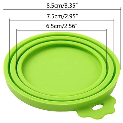 2pcs Reusable Pet Food Can Cover and Spoon Set
