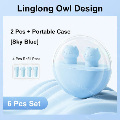 CalmNite™ Soundproof Earplugs – Reusable Silicone Noise Blocking Sleep Protectors (4/6 Pairs)