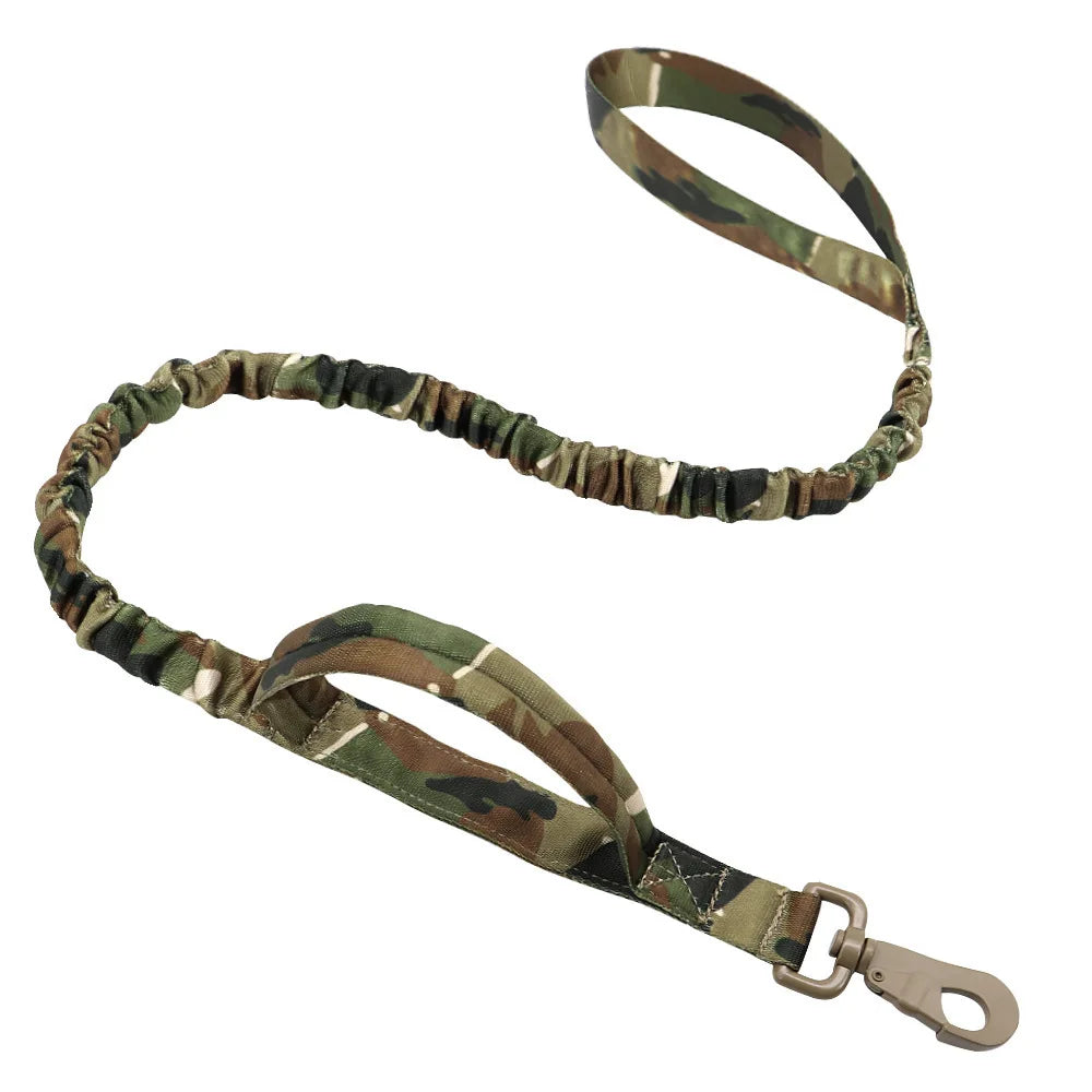 K9Elite™ Military Dog Leash – Durable Elastic Training Lead with Double Control Handles