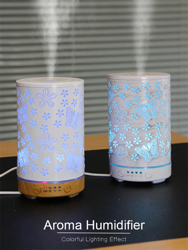 FlutterMist™ – Aromatherapy Diffuser with Metallic Butterfly LED & Cool Mist Humidifier