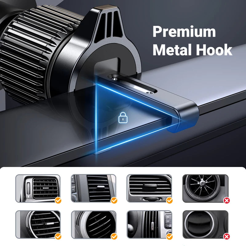 AutoLock™ Car Phone Stand – Universal Gravity Air Vent Holder with 360° Rotation