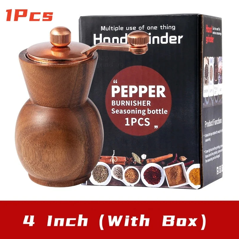 SpiceOak™ – Wooden Pepper & Salt Grinder Set with Base