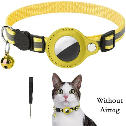 MeowGuard™ – Anti-Lost Reflective AirTag Collar for Cats