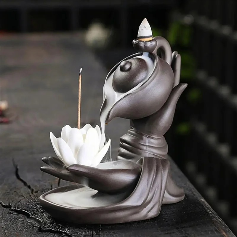 Solenique™ – Lotus Hand Backflow Incense Holder