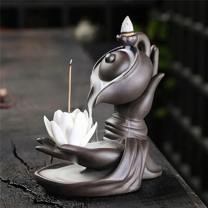 Solenique™ – Lotus Hand Backflow Incense Holder