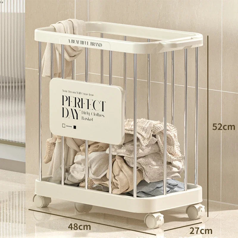 GlideBin™ – Mobile Laundry Basket with Wheels | Effortless Laundry, Elegant Design