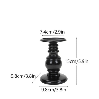 NoirGlow™ – Black Resin Candle Holder