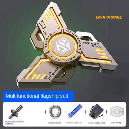 GlowKnight™ – Alloy Gyro Spinner with Noctilucent Effect for Stress Relief