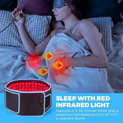 LumiSlim™ Red & Infrared Light Therapy Belt – 660nm/850nm LED Body Slimming & Fat Burning Wrap