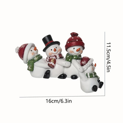 SnowLume™ – Winter Resin Snowman Ornament Set