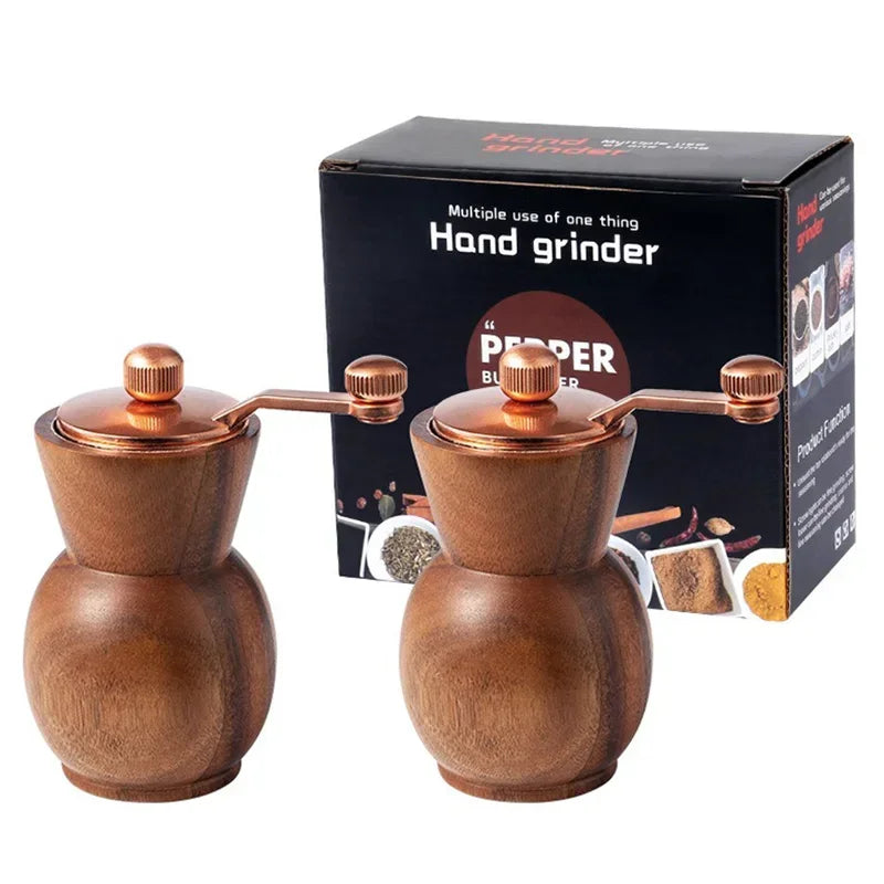 SpiceOak™ – Wooden Pepper & Salt Grinder Set with Base