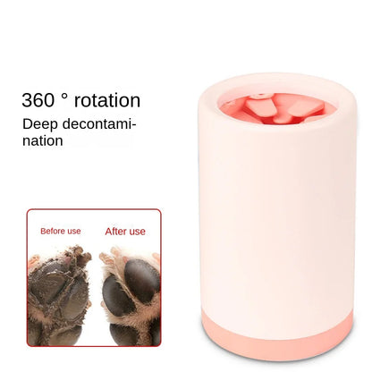 PawCleanse™ Cup – Portable Pet Paw Washer with Soft Silicone Bristles for Cats & Dogs