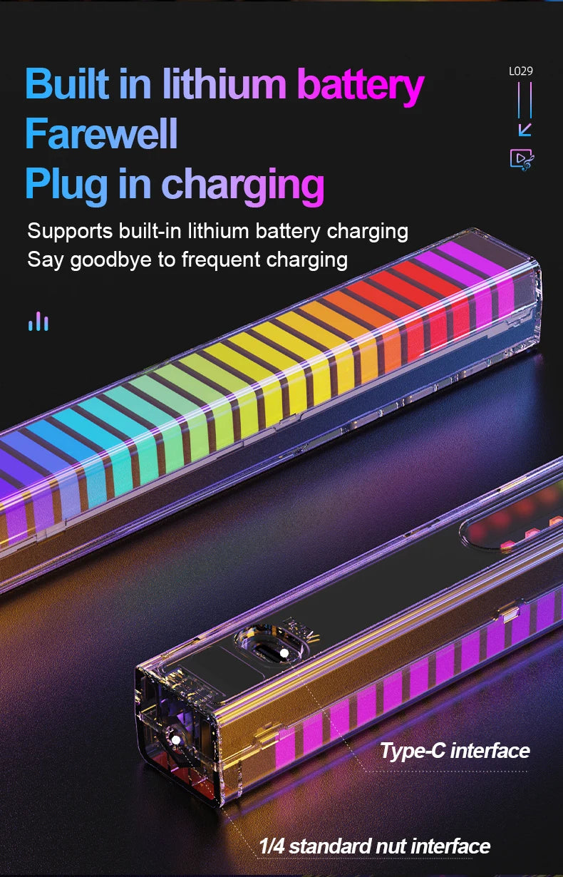 RhythmGlow™ – Premium RGB Sound-Reactive Ambient Light for Home, Gaming & Automotive Spaces