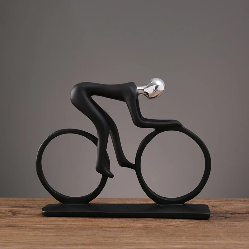 RideMuse™ – Artistic Resin Bicycler Sculpture for Contemporary Interiors