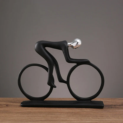 RideMuse™ – Artistic Resin Bicycler Sculpture for Contemporary Interiors