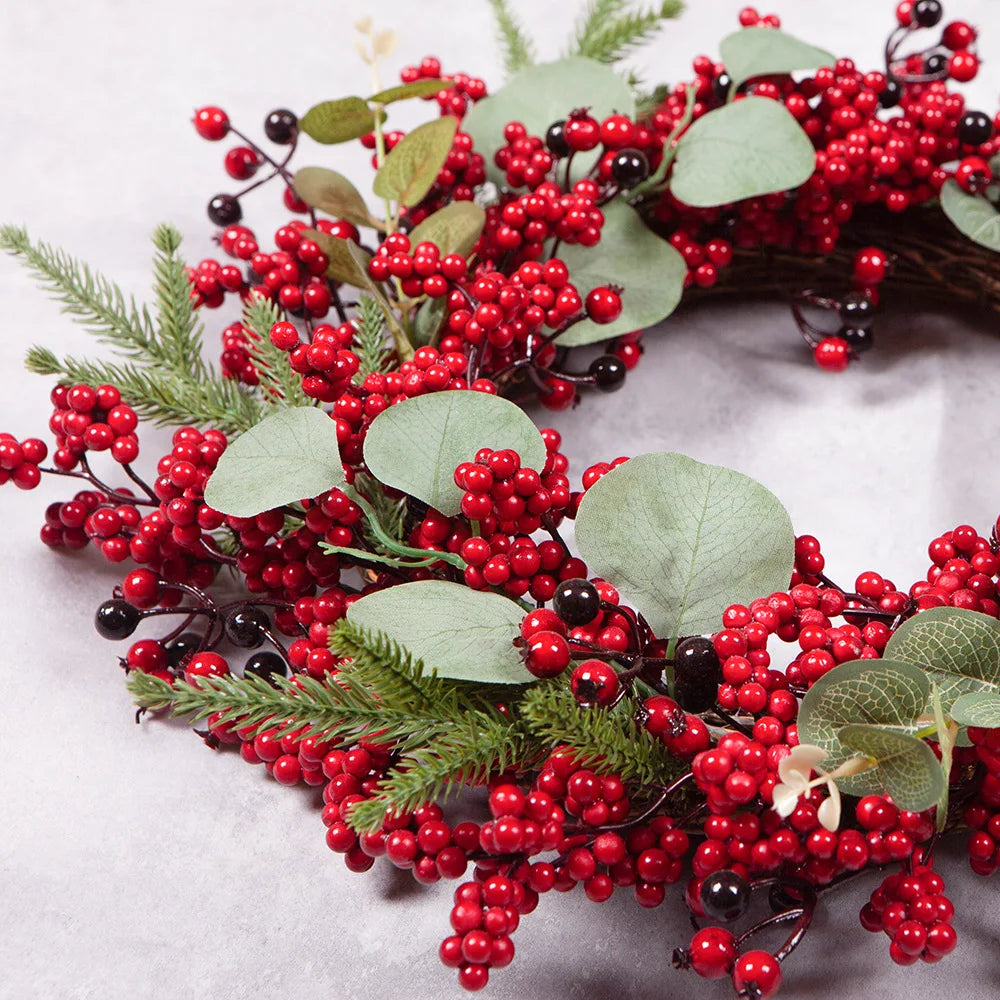 BerryLune™ – Handmade Christmas Wreath for Front Door