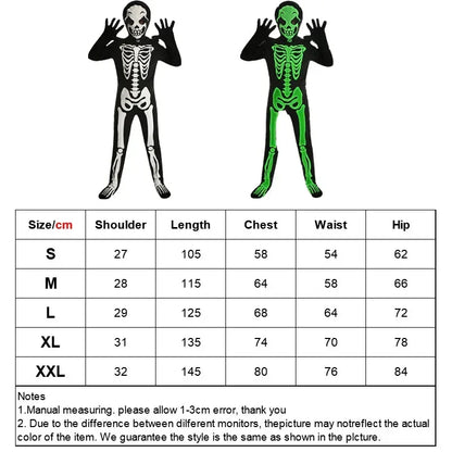 Skelostar™ – Glow-in-the-Dark Skeleton Bodysuit for Boys & Girls