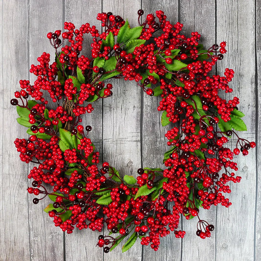 BerryLune™ – Handmade Christmas Wreath for Front Door