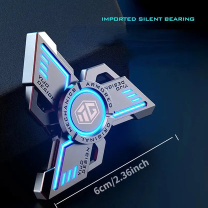 GlowKnight™ – Alloy Gyro Spinner with Noctilucent Effect for Stress Relief