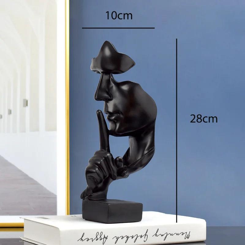 SilentMuse™ – Abstract Thinker Resin Statue for Modern Home & Office Decor