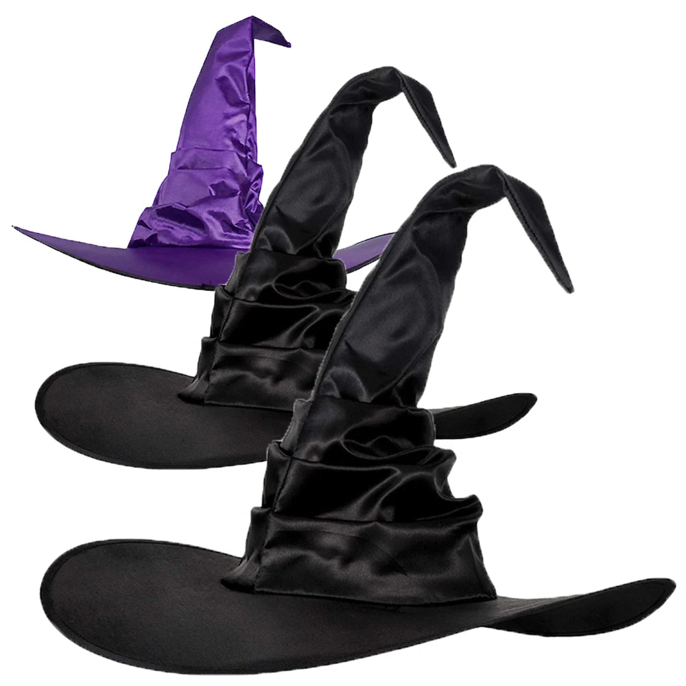 Nocturnéa™ – Foldable Black Witch Hat for Adults | Halloween, Masquerade & Cosplay Wear
