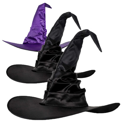Nocturnéa™ – Foldable Black Witch Hat for Adults | Halloween, Masquerade & Cosplay Wear