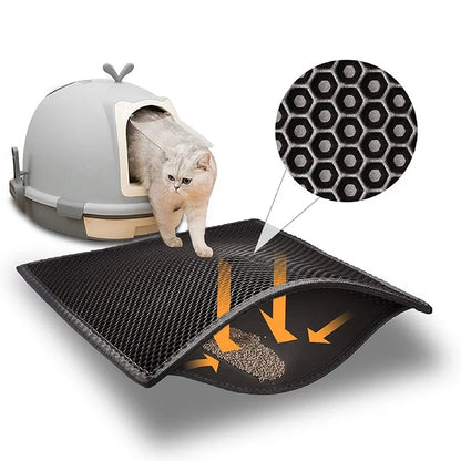 PawCatch™ – Double Layer Waterproof Cat Litter Mat
