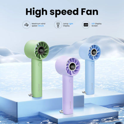 ChillBeam™ Portable Fan – Compact USB Rechargeable Handheld Fan with LED & 3 Speeds