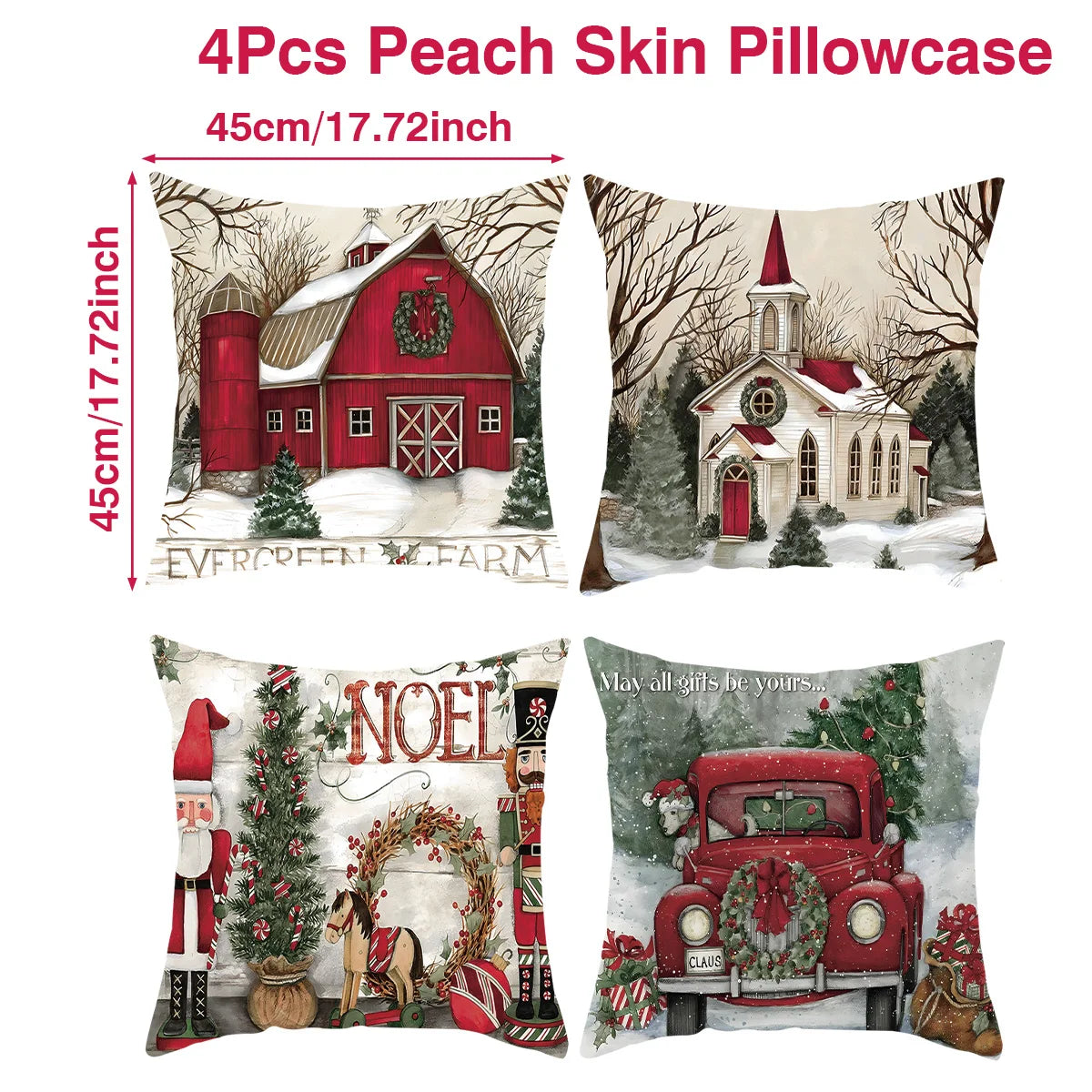 Auravelle™ – Festive Cushion Cover for Home & Sofa