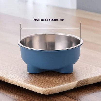 WhiskerBowl™ Premium Pet Feeding Dish – Detachable Stainless Steel with Non-Slip Base