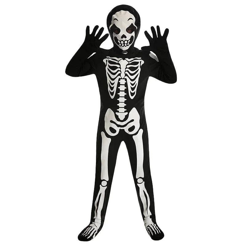Skelostar™ – Glow-in-the-Dark Skeleton Bodysuit for Boys & Girls