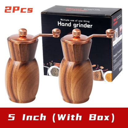 SpiceOak™ – Wooden Pepper & Salt Grinder Set with Base