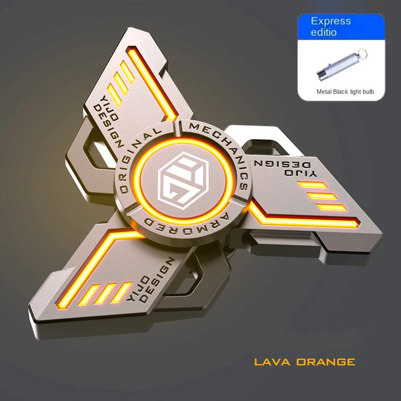 GlowKnight™ – Alloy Gyro Spinner with Noctilucent Effect for Stress Relief