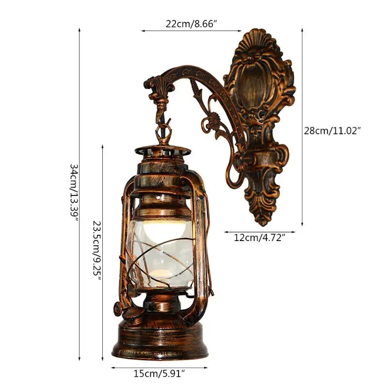 RetroVine™ – Antique LED Wall Lantern Light