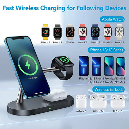 TrioFlow™ – Sleek Wireless Charger for iPhone, AirPods & Apple Watch