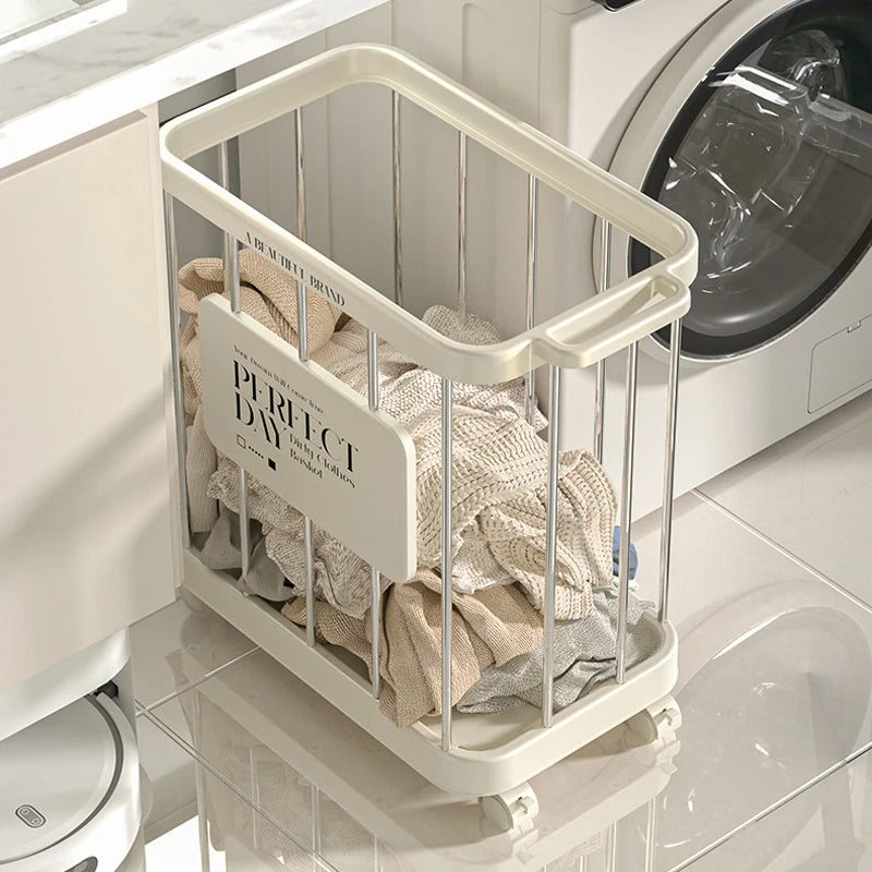 GlideBin™ – Mobile Laundry Basket with Wheels | Effortless Laundry, Elegant Design