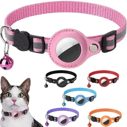 MeowGuard™ – Anti-Lost Reflective AirTag Collar for Cats