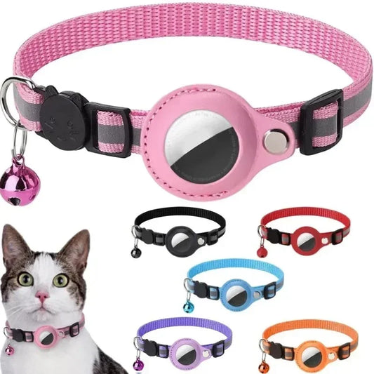 MeowGuard™ – Anti-Lost Reflective AirTag Collar for Cats