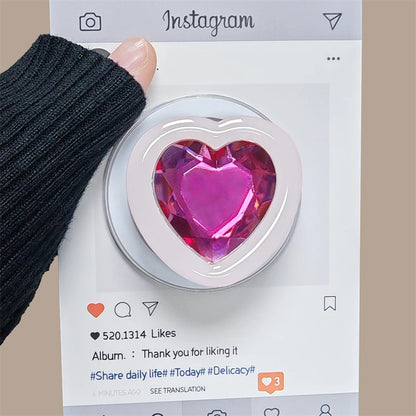 MagCharm™ Love Grip – Sparkle Meets Function in This Magnetic Heart Phone Holder