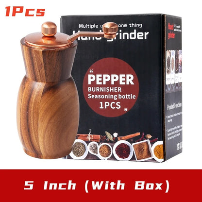 SpiceOak™ – Wooden Pepper & Salt Grinder Set with Base