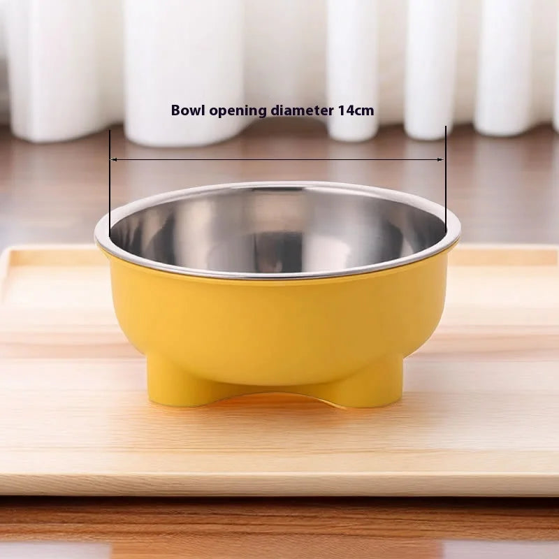 WhiskerBowl™ Premium Pet Feeding Dish – Detachable Stainless Steel with Non-Slip Base