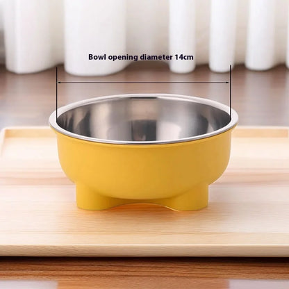 WhiskerBowl™ Premium Pet Feeding Dish – Detachable Stainless Steel with Non-Slip Base