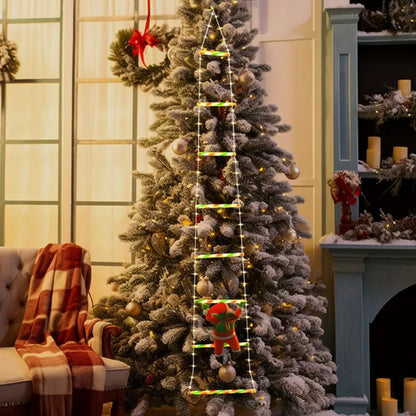 GleamClimb™ – LED Santa Ladder Christmas Light Decoration